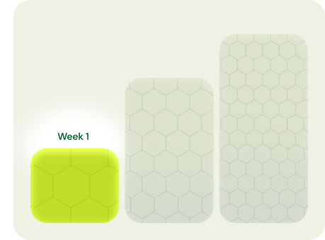 Week timeline chart